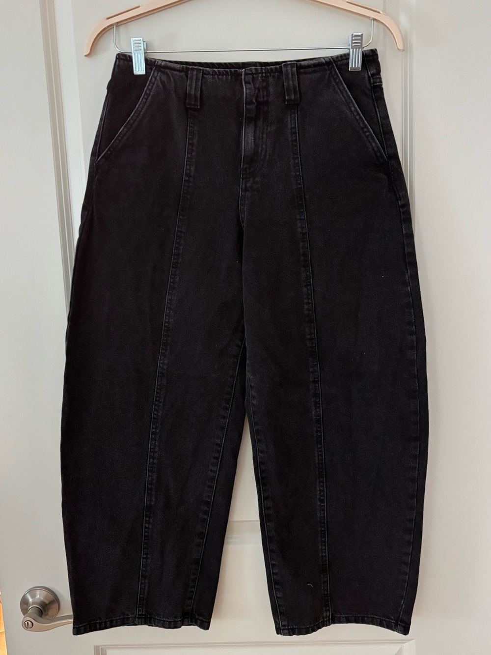 Future Collective Black Barrel Jeans